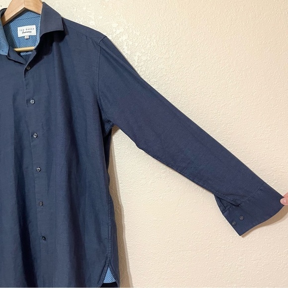 Ted Baker Endurance Long Sleeve Button Front Shirt Size 15.5 32/33 Men - Picture 4 of 8